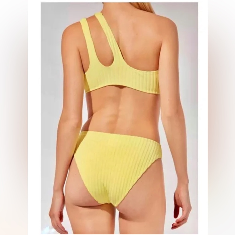 Solid & Striped Neon Yellow One Shoulder Bikini - Picture 2 of 8